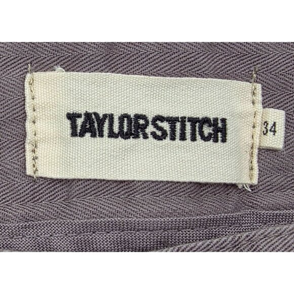 Men's - Taylor Stitch Gray Chino Straight Leg Pants, Size 34 Slim - Picture 4 of 8